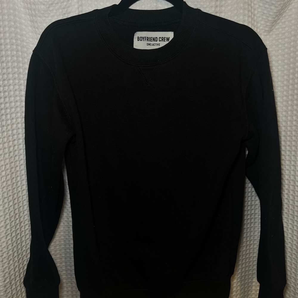 Black Boyfriend Crew Sweatshirt